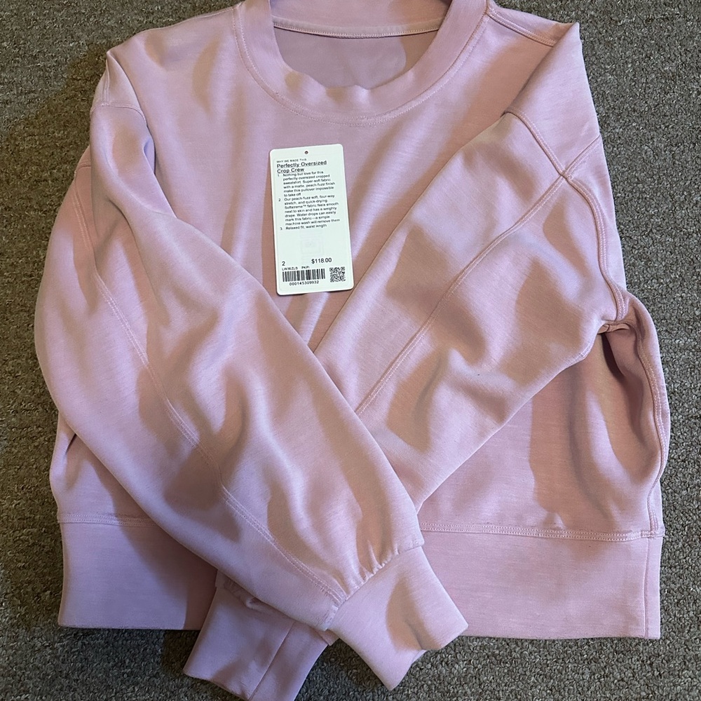 lululemon athletica Soft Lilac Crew Neck Sweater